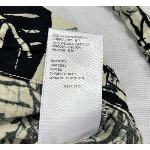 Urban Outfitters Small Button Down Crop Top Nylon Beige Black Halter - Picture 6 of 11